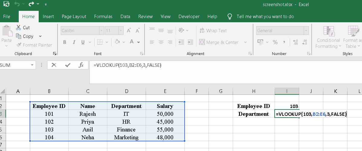 VLOOKUP Formula :Step-by-Step Guide